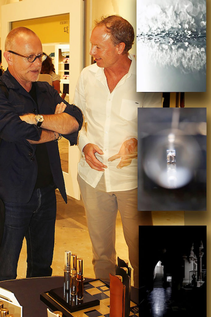 Paul Schütze being interviewed in the Puredistance stand at Pitti Fragranze