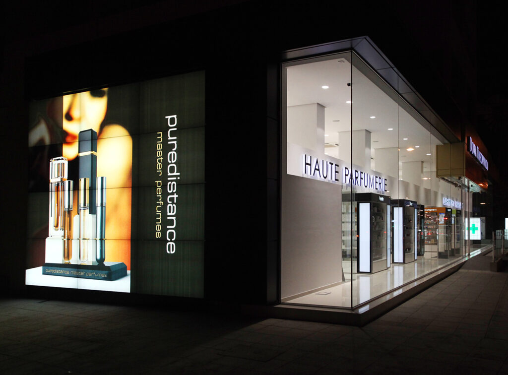 Puredistance store in a store at Perfumery Dora Theophilou in Cyprus