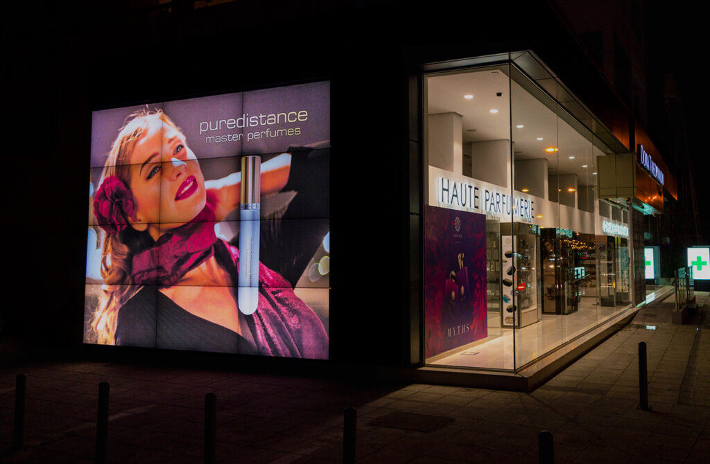 New Puredistance display at the Haute Parfumerie Dora Theophilou in Cyprus