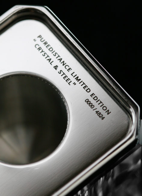 A serial number is engraved in the cap and on the bottom of the column making each piece unique.