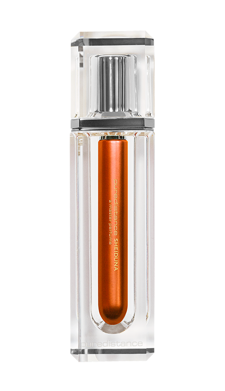 Puredistance sheiduna crystal column clear & steel swarovski