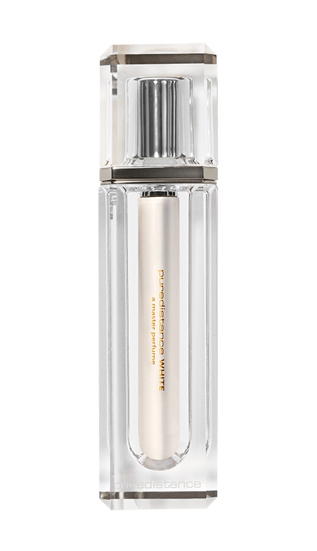 Puredistance white crystal column clear & steel swarovski