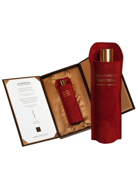 puredistance sheiduna perfume 100ml in leather holder